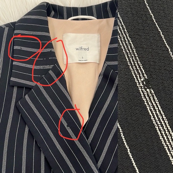 Aritzia Wilfred Cherrelle Pinstripe Oversized Blazer - Picture 16 of 16